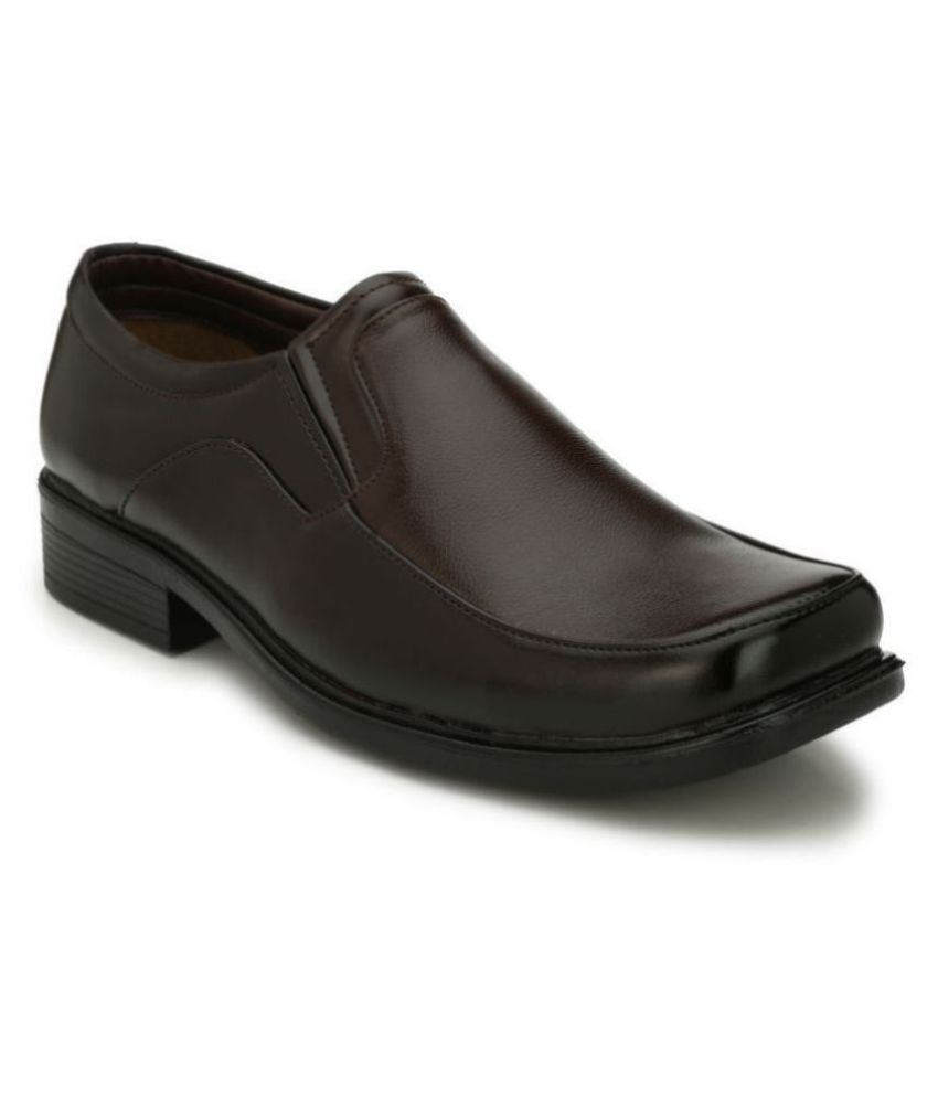     			Leeport - Brown Men's Slip On Formal Shoes