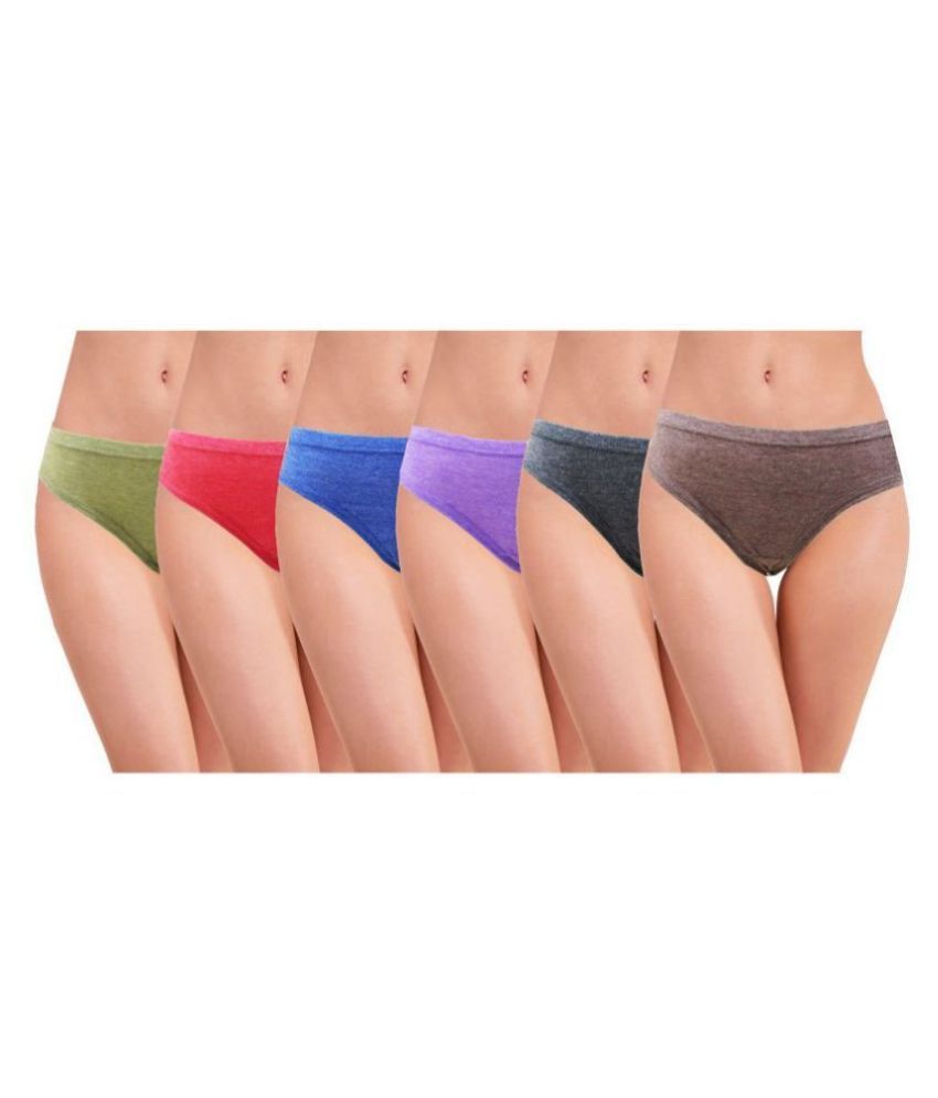     			RC. ROYAL CLASS Pack of 6 Cotton Women's Hipsters ( Multi Color )