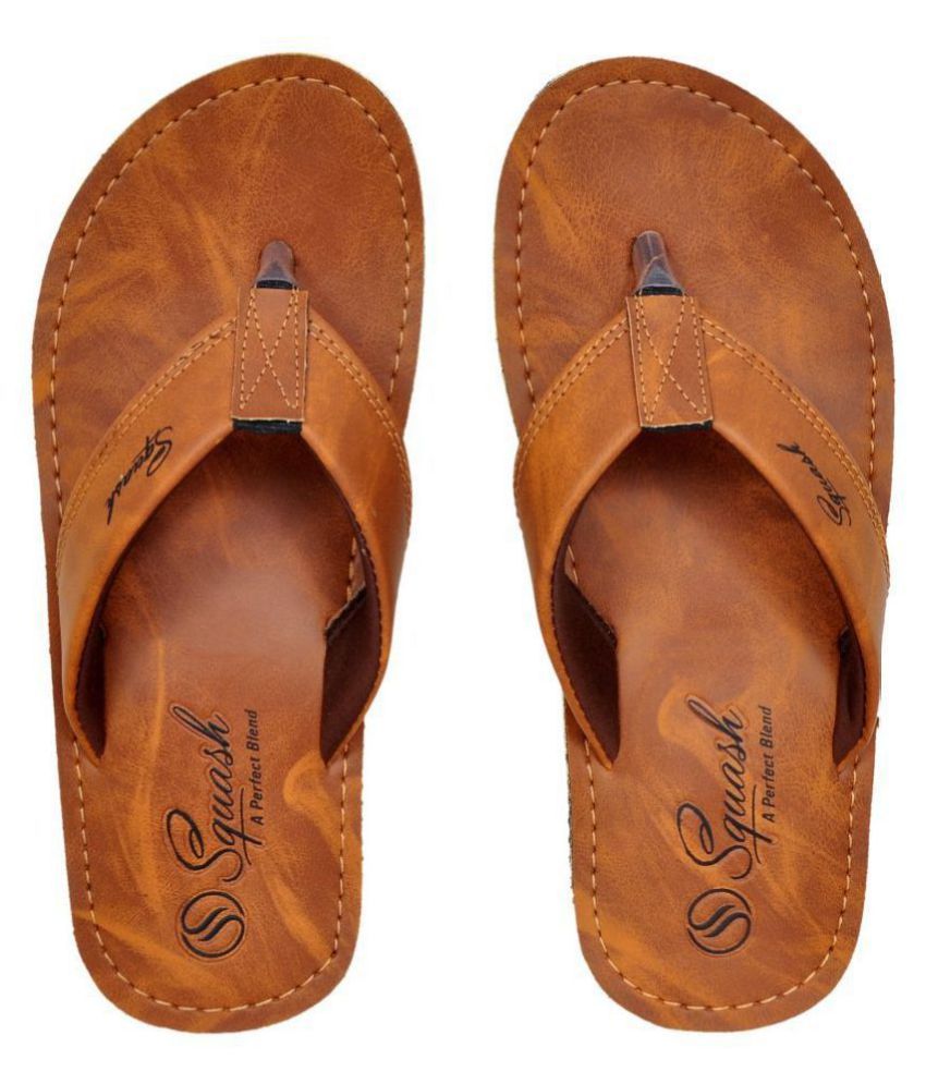     			Squash - Tan  Synthetic Thong Flip Flop