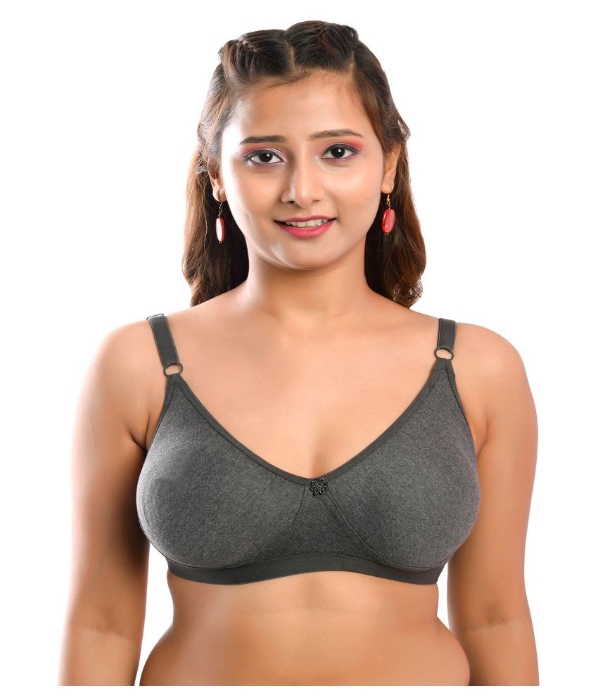     			Elina Cotton Non Padded Women's T-Shirt Bra ( Black )