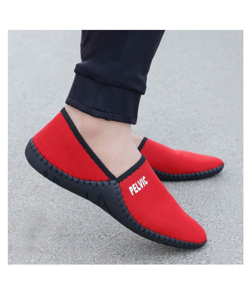 Buy Pelvic Red Loafers Online at Best 