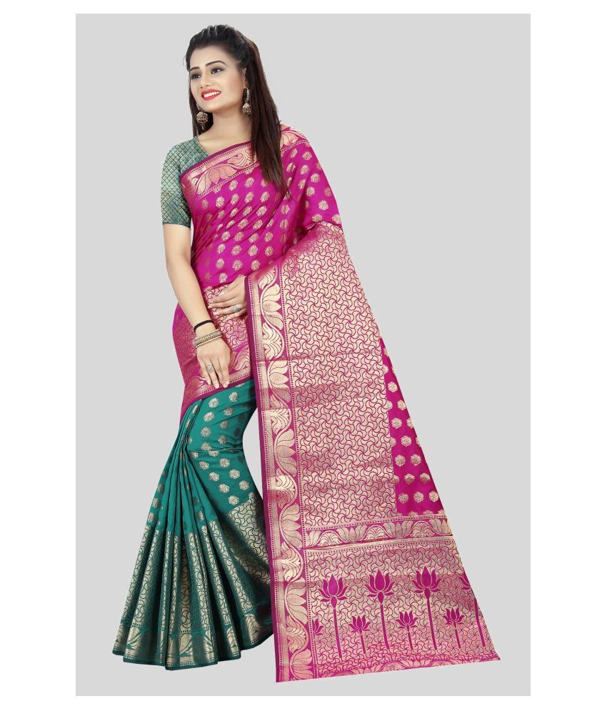     			Gazal Fashions - Multicolor Silk Saree With Blouse Piece (Pack of 1)