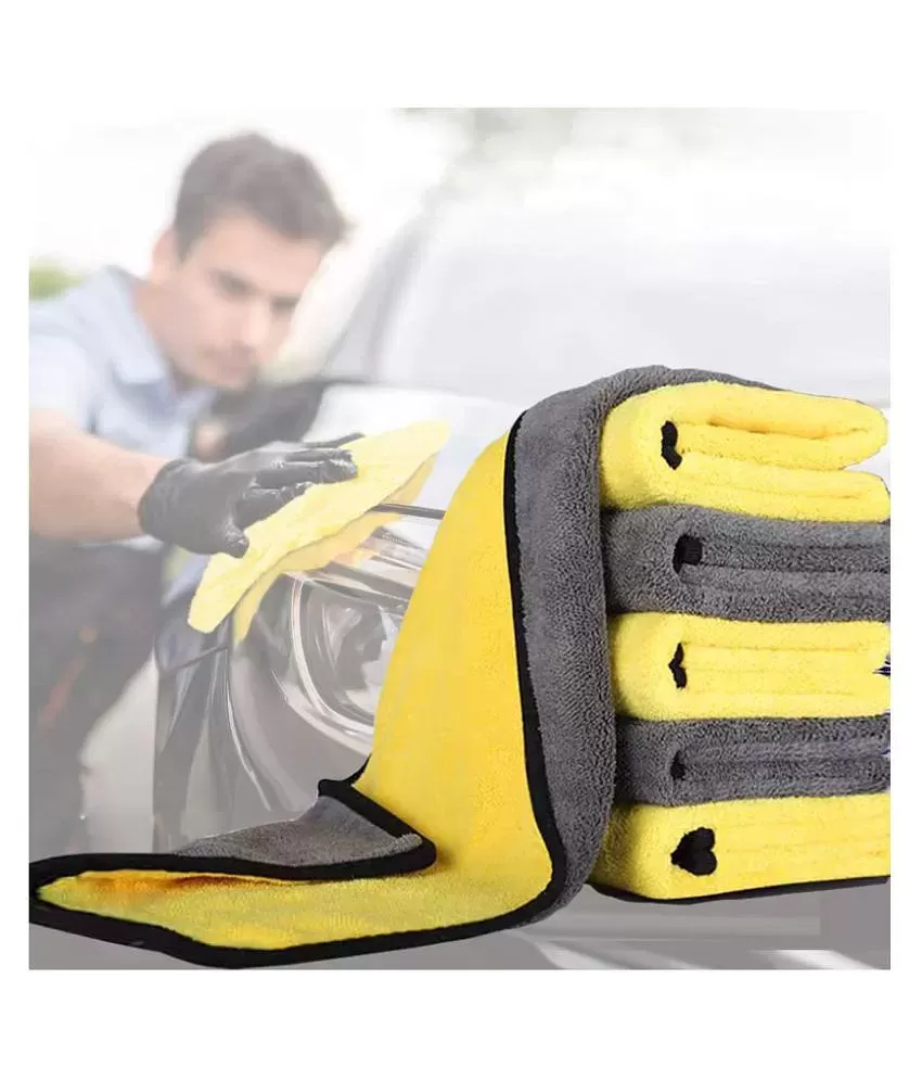 Yellow Microfiber Cloth 800gsm, For Car Cleaning, Size: 40x40 at Rs 82 in  Delhi