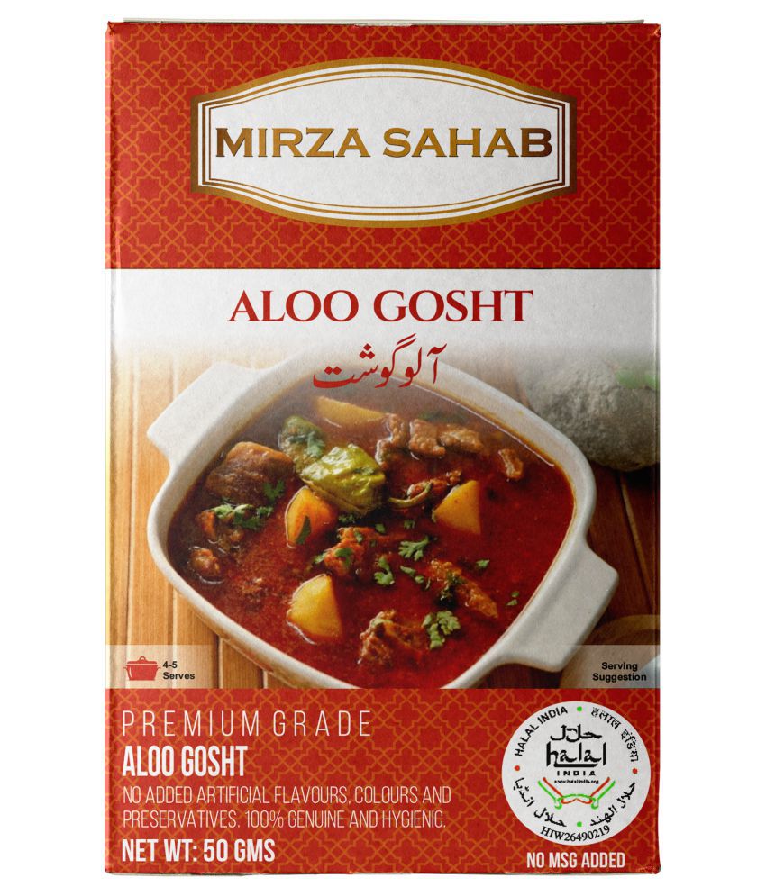     			Mirza Sahab Aloo Gosht Masala Instant Mix 50 gm Pack of 4