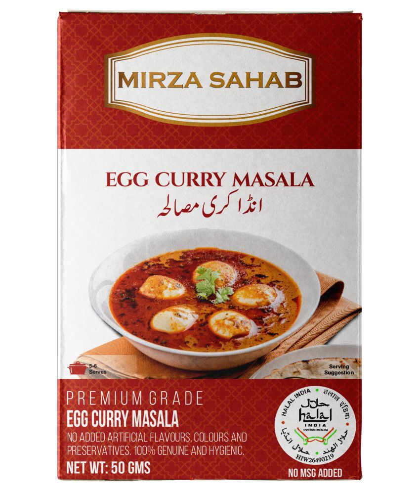     			Mirza Sahab Egg Curry Masala Instant Mix 50 gm Pack of 4