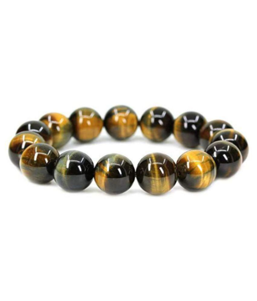     			8mm Yellow and Blue Tiger Eye Natural Agate Stone Bracelet