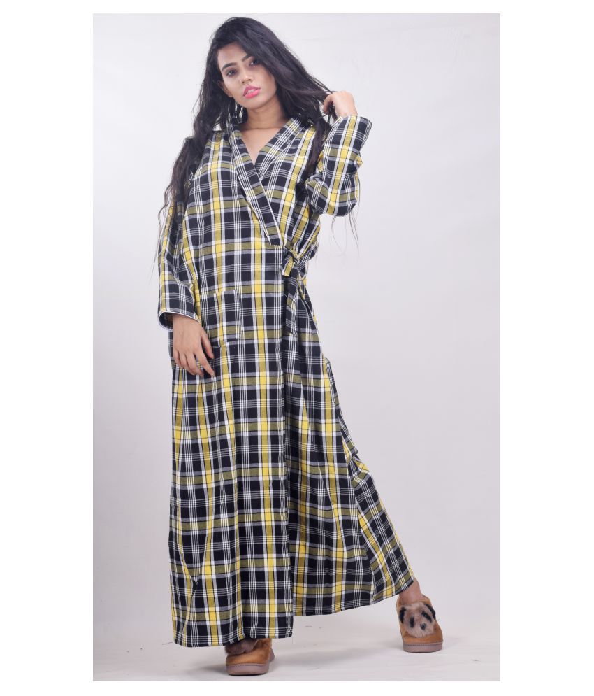     			CLYMAA Woolen Nighty & Night Gowns - Yellow