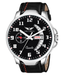 Lois Caron - Black Leather Analog Men's Watch