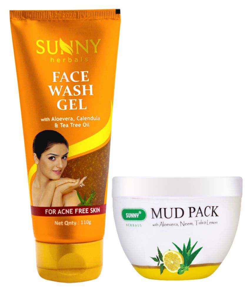     			SUNNY HERBALS Mud Pack 150 gm and Tea Tree Oil Face Wash 110 mL