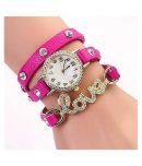 DECLASSE - Pink Leather Analog Womens Watch