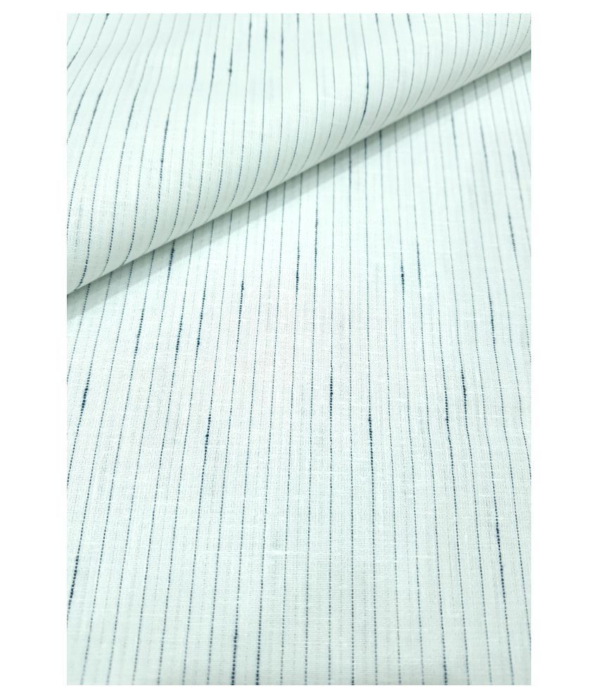     			Siyaram White Cotton Blend Unstitched Shirt pc