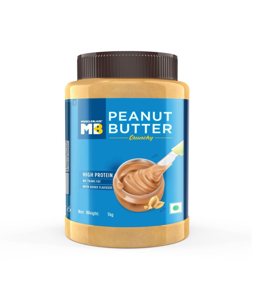 Muscleblaze Peanut Butter with Added Omega, Crunchy, 1 kg