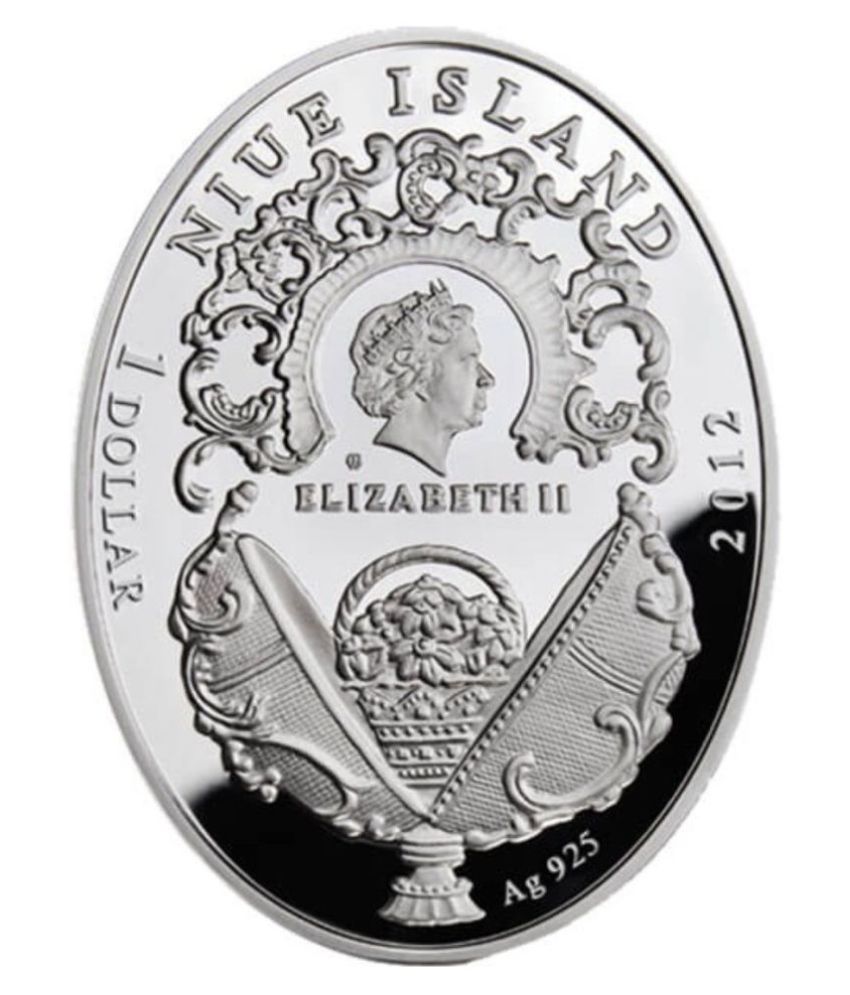     			1 Dollars ''Bouquet of Lilies Clock Egg'' - Imperial Faberge Eggs Elizabeth II (Niue) Silver Plated Coin