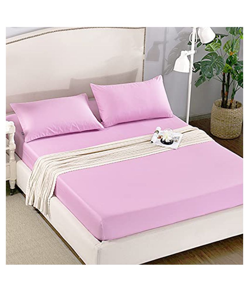     			House Of Quirk Polyester Double Bedsheet with 2 Pillow Covers ( 200 cm x 150 cm )