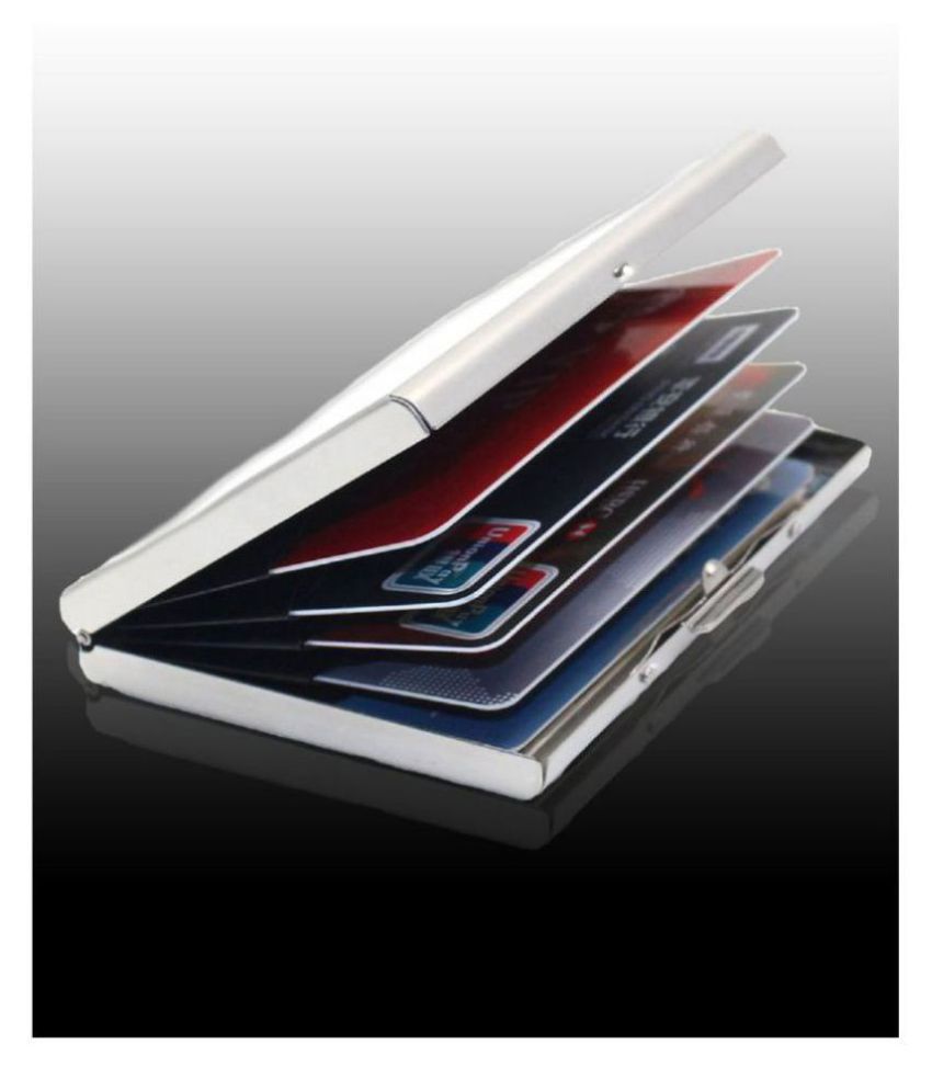     			SHB High Quality Steel Plain ATM Card Holder with 6 card slots