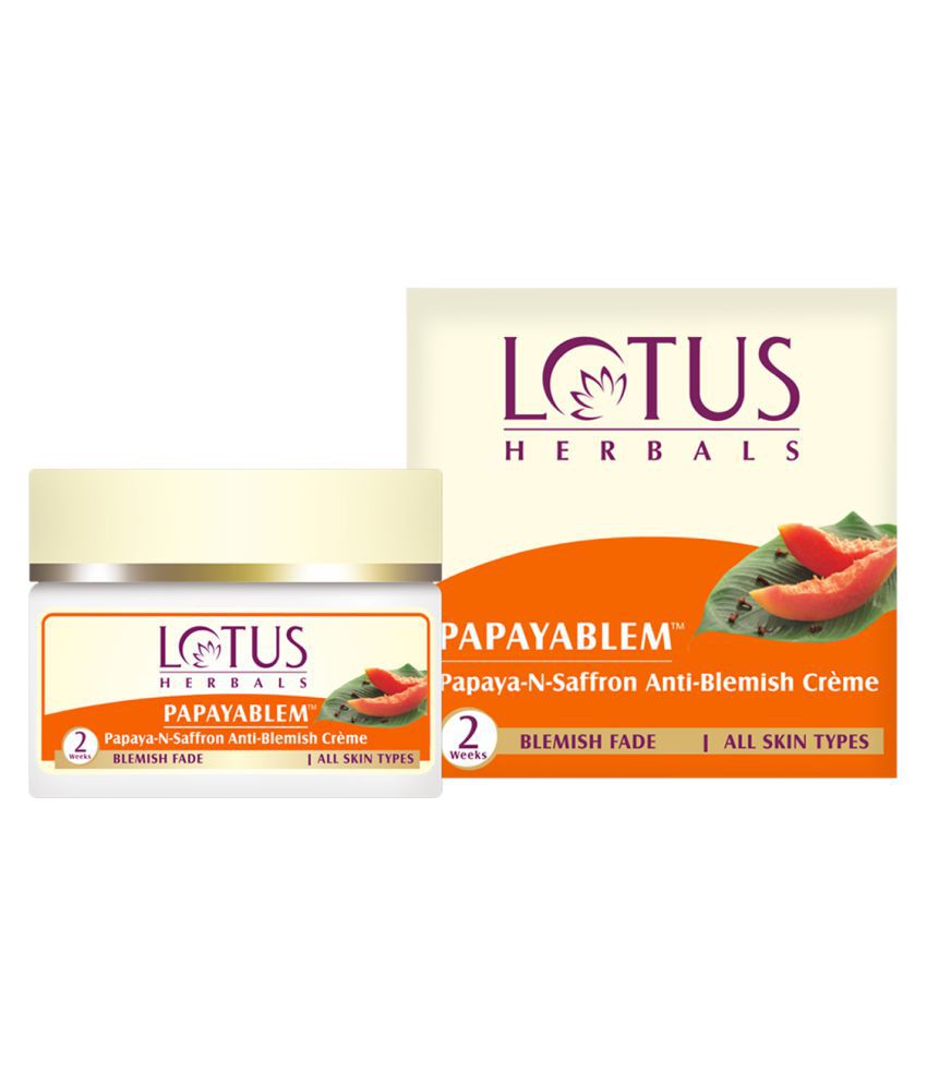     			Lotus Herbals Papayablem Papaya, N, Saffron Anti, Blemish Cream, For All Skin Types, 250g