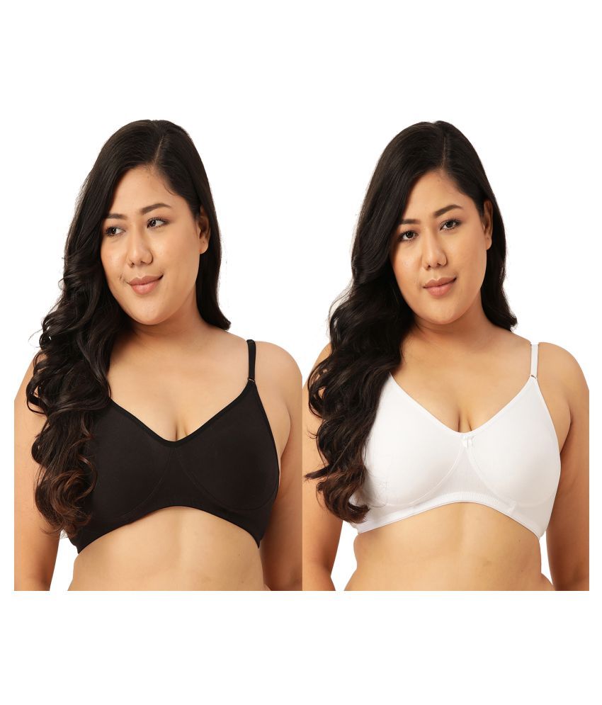     			Leading Lady Pack of 2 Cotton Non Padded Women's T-Shirt Bra ( Multi Color )