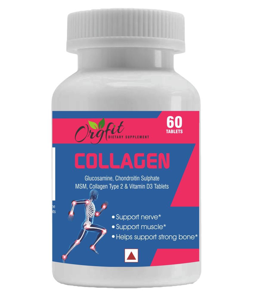 Orgfit Collagen Type-2 for Joints,Vitamin D3-Pack of 1 Tablets 60 no.s