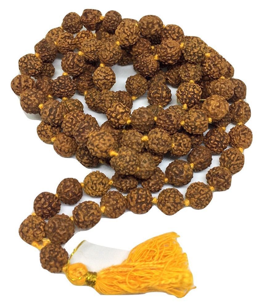     			Aadiyatri  5 Mukhi Rudraksha Jaap Mala Beads (108+1) Beads