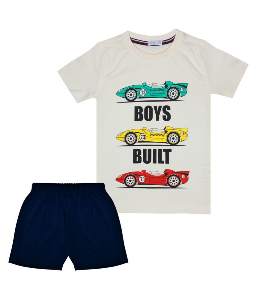     			Luke and Lilly - Multi Cotton Boy's T-Shirt & Shorts ( Pack of 1 )