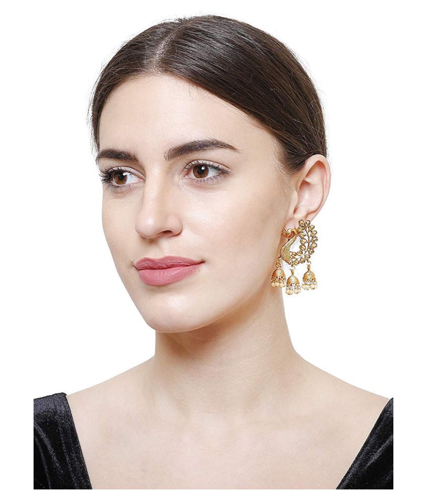     			YouBella Earrings for women stylish Jewellery Traditional Pearl Fancy Party Wear Jhumka/Jhumki Earrings for Girls and Women