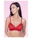 Amante Polyamide Lightly Padded Women's T-Shirt Bra ( Red )