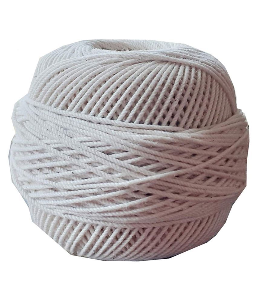     			Cotton Cord/Rope for Craft Work,Plant Hanger Ropes 2 Strand/ply (2 mm Diameter, 100 Metres) (1 Piece)