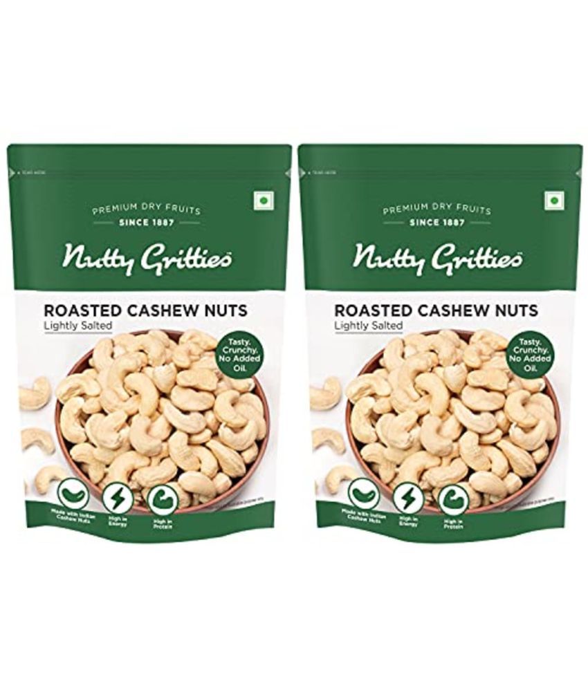     			Nutty Gritties Salted Cashews Premium Pack- Roasted and Lightly Salted 200g ( Pack of 2 )