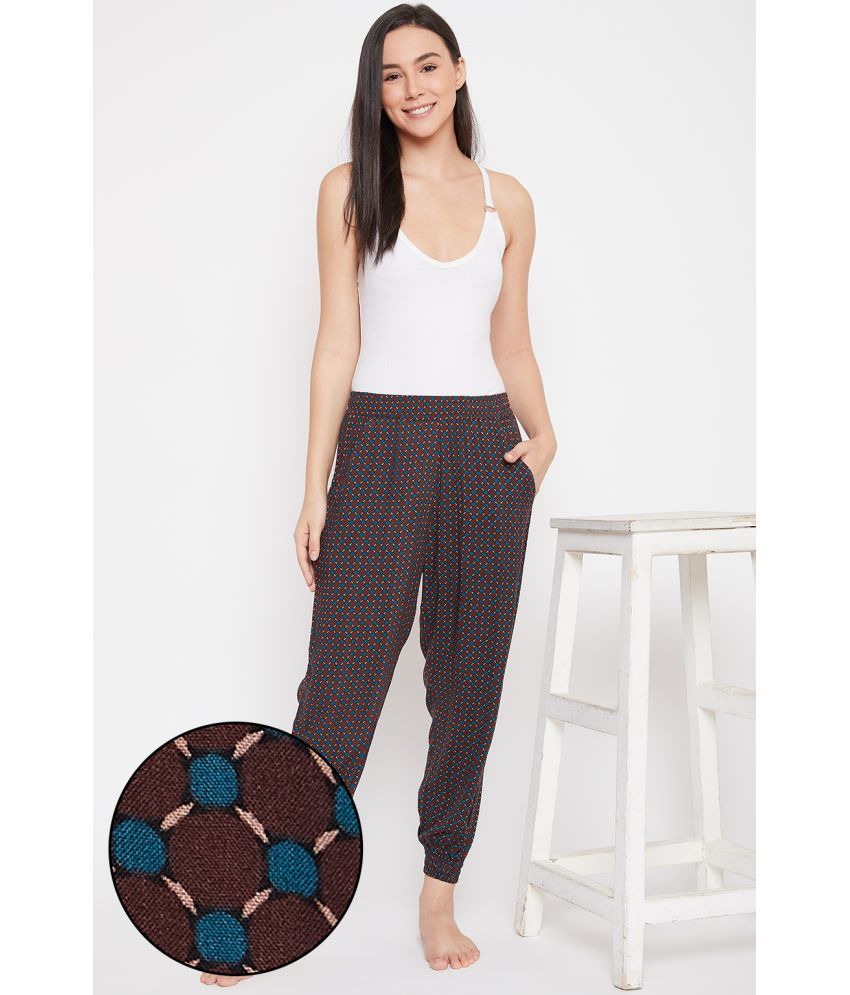     			Clovia Rayon Pajamas - Brown Single