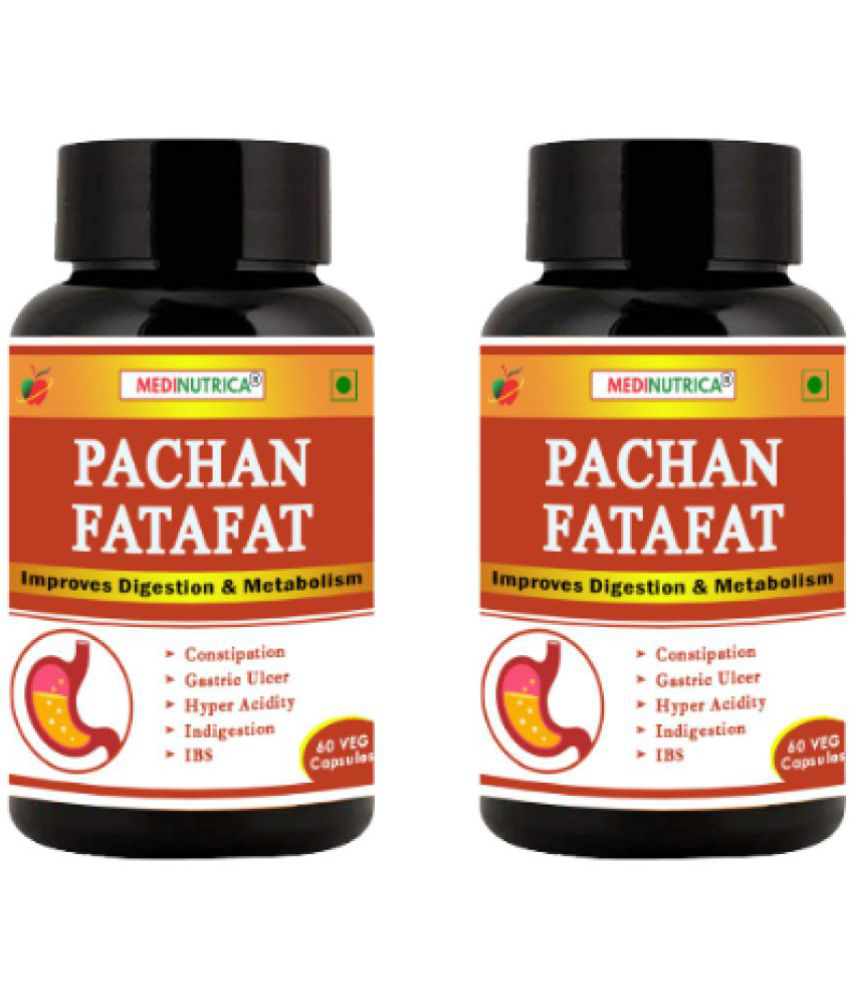 Medinutrica Pachan Fatafat Digestion Constipation Capsule 60 gm Pack Of 2