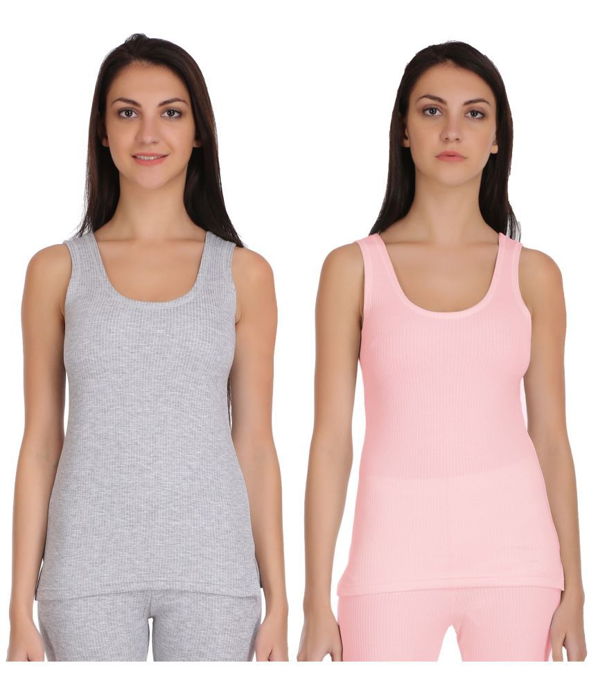     			Selfcare Cotton Blend Topwear - Pink Pack of 2