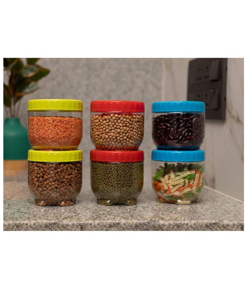     			ZAMKHUDI grocery container Plastic Spice Container Set of 6 300 mL