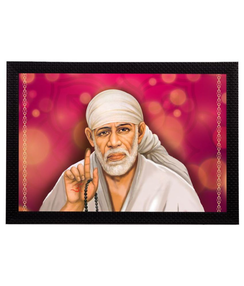     			eCraftIndia Sai Baba Satin Matt Texture UV Art Painting