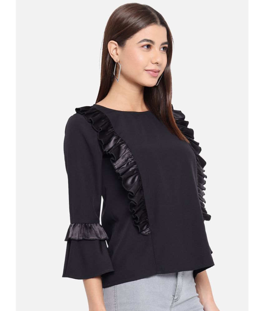     			ALL WAYS YOU Polyester Regular Tops - Black Single