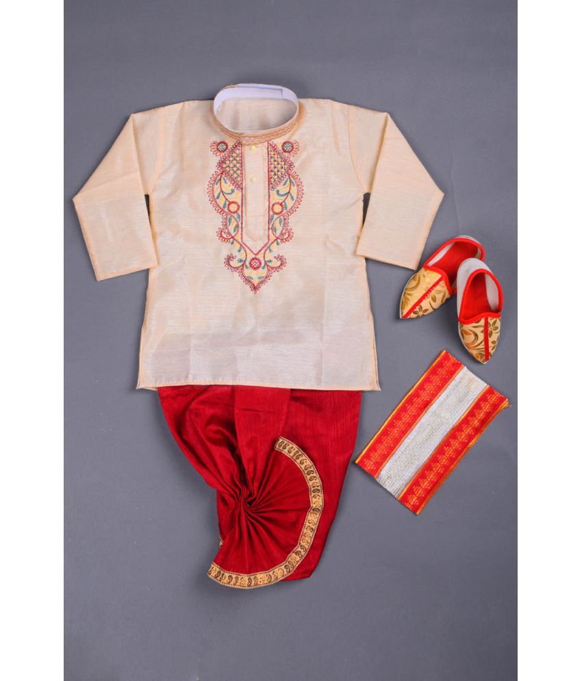     			Dhoti Kurta dupatta & Shoes set