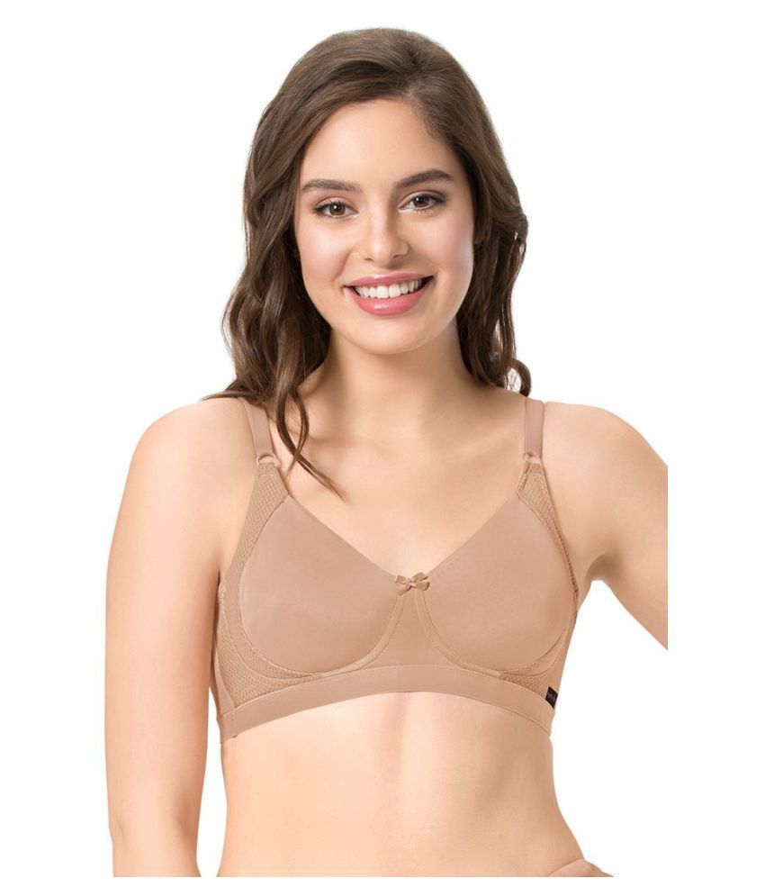     			Everyde by Amante Polyester Everyday Bra - Beige Single