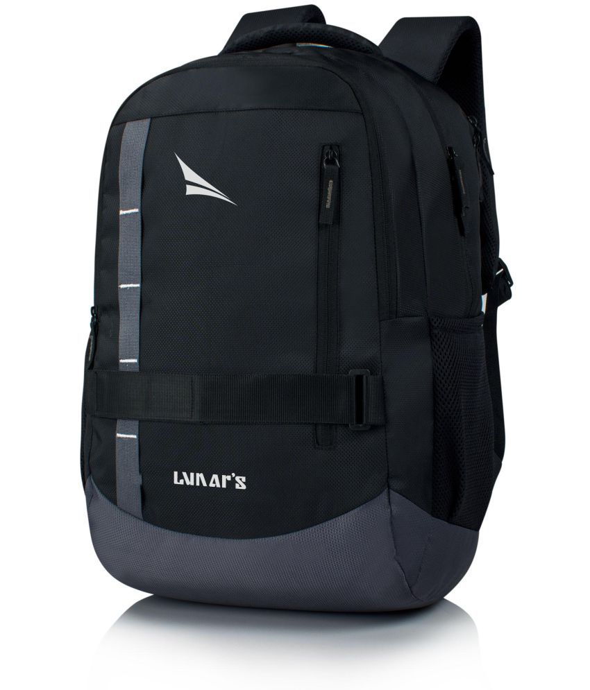     			Lunar's 48 Ltrs Black Backpack bags