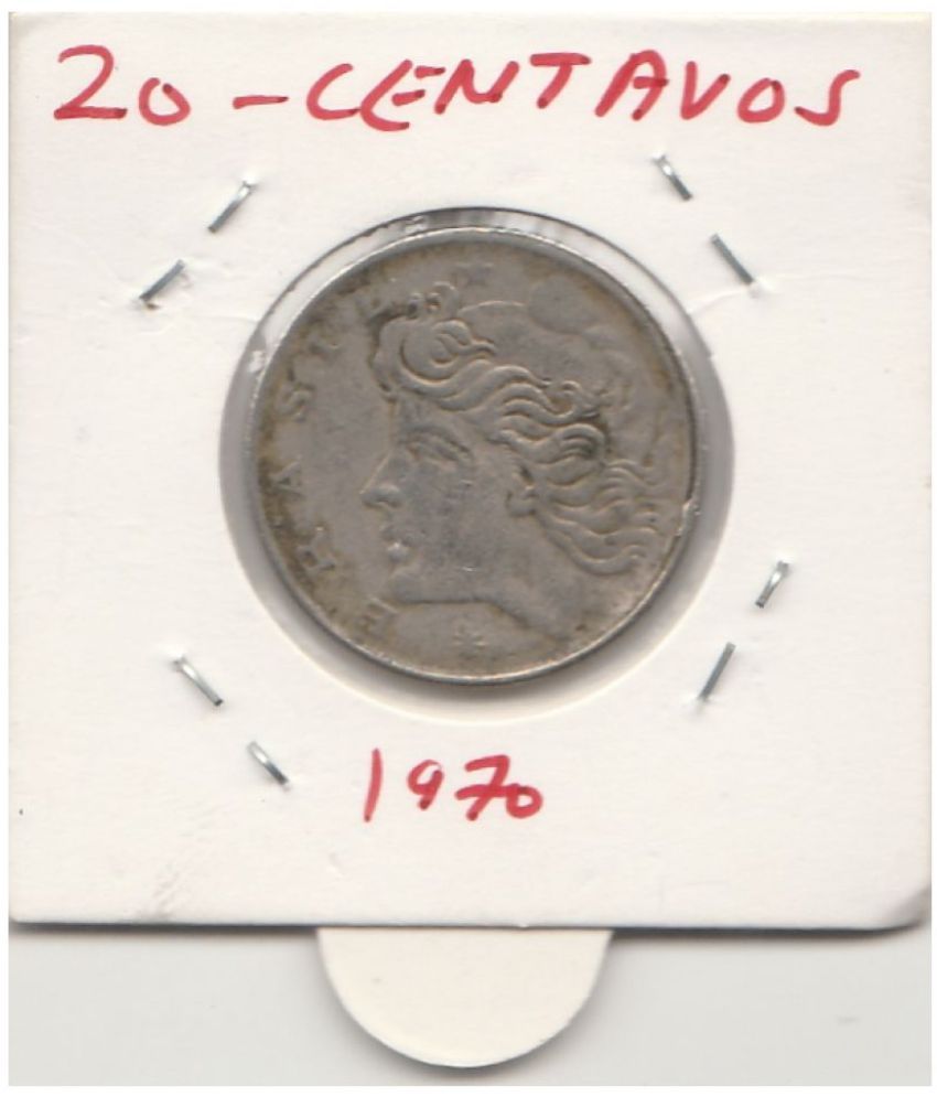     			NUMISMATTECLY RARE AND COLLECTIBLE COPPER NICKLE C01N BRAZIL -TWENTY CENTAVOS , YEAR-1970, IN EXTRA  FINE CONDITION ,,HIGHLY COLLECTIBLE  C01N. PLEASE CHECK PICTURE CAREFULLY BEFORE ORDER ,PLEASE DONT PLACE FAKE  ORDER.6.55 GRAMS.