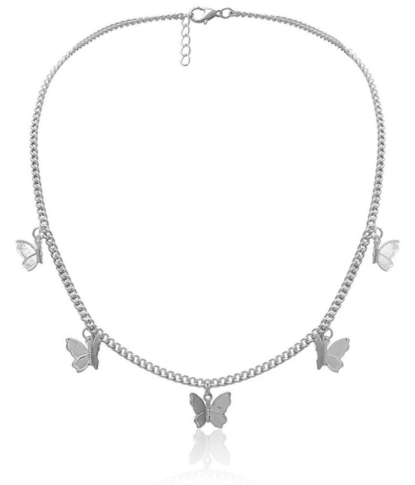     			YouBella Jewellery for Women Pendant Necklace for Women & Girls (Silver)