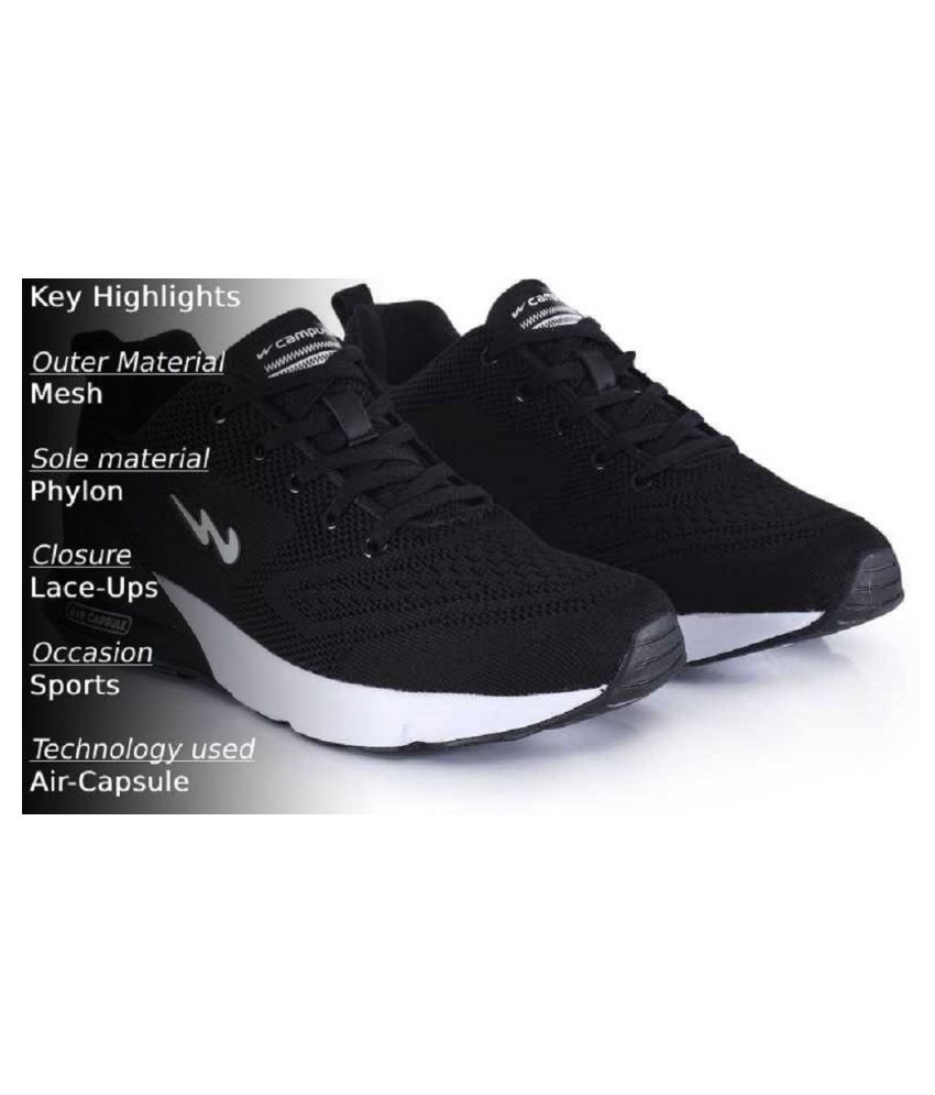 Black Men's Sports Running Shoes 