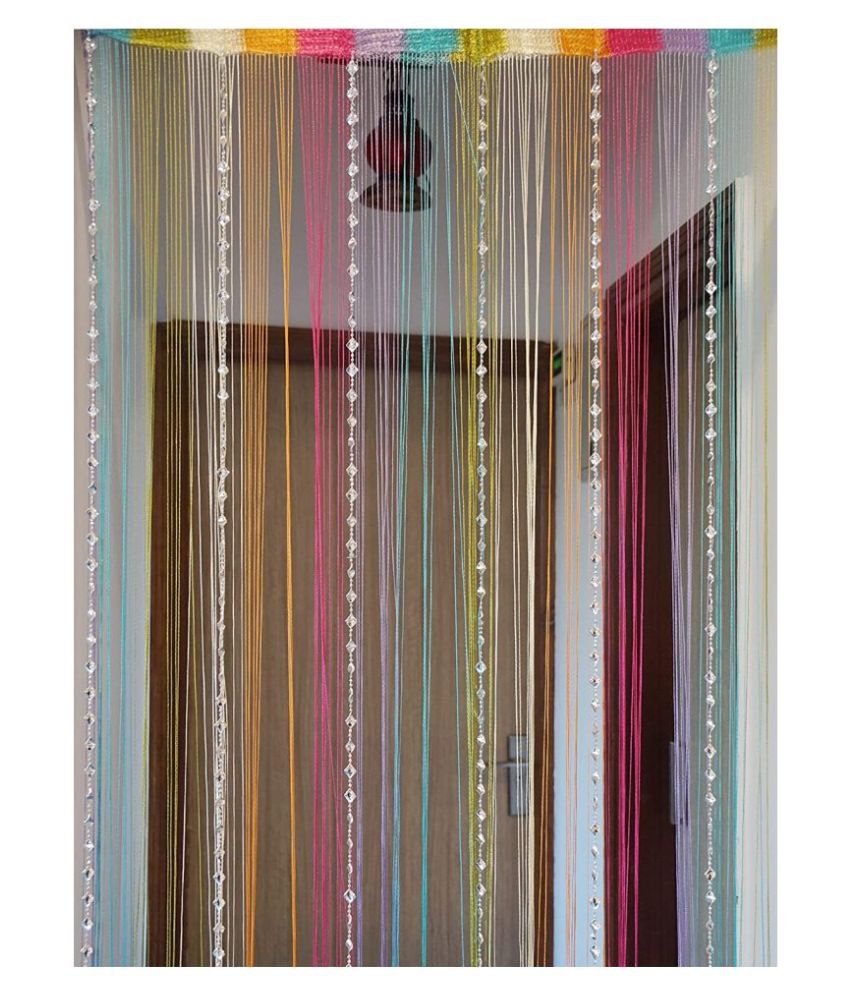     			PINDIA Set of 2 Door Beaded String Curtain