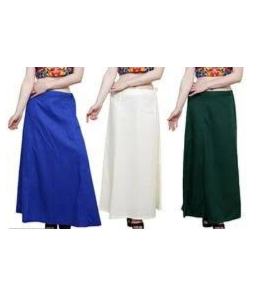     			Perfect cloth store Multicoloured Cotton Petticoat - Pack of 3