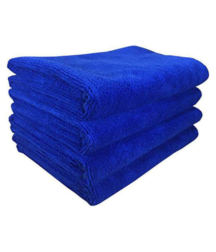     			SOFTSPUN Microfiber Cloth 40x60 Cms, 4 Piece Towel Set, 340 GSM (Blue) Multi-Purpose Super Soft Absorbent Cleaning Towels for Home, Kitchen, Car, Cleans & Polishes Everything in Your Home.