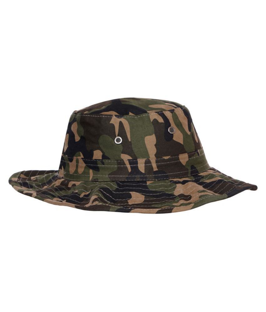 Zacharias Men's Cotton Camouflage Army Print Hat with Chincord