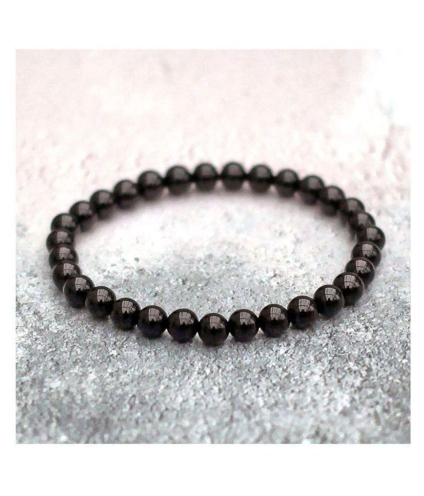     			6mm Black Tourmaline Natural Agate Stone Bracelet