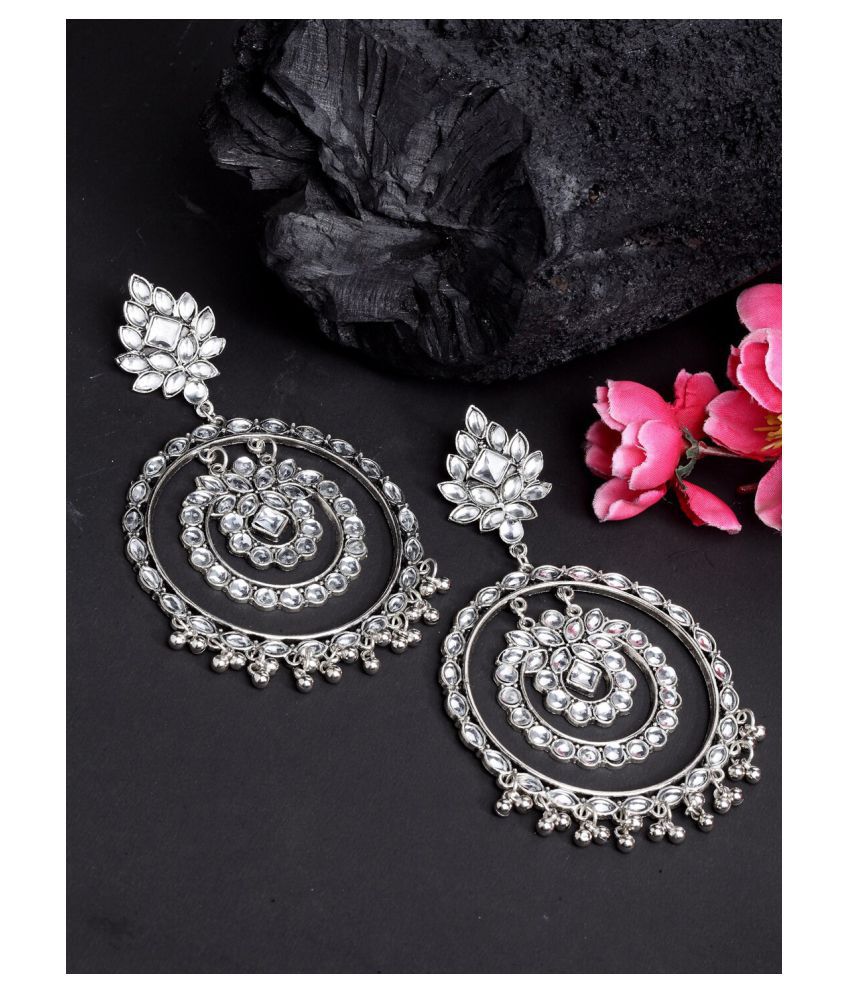     			Aadiyatri Large German Silver Earrings - For the beautiful You!!