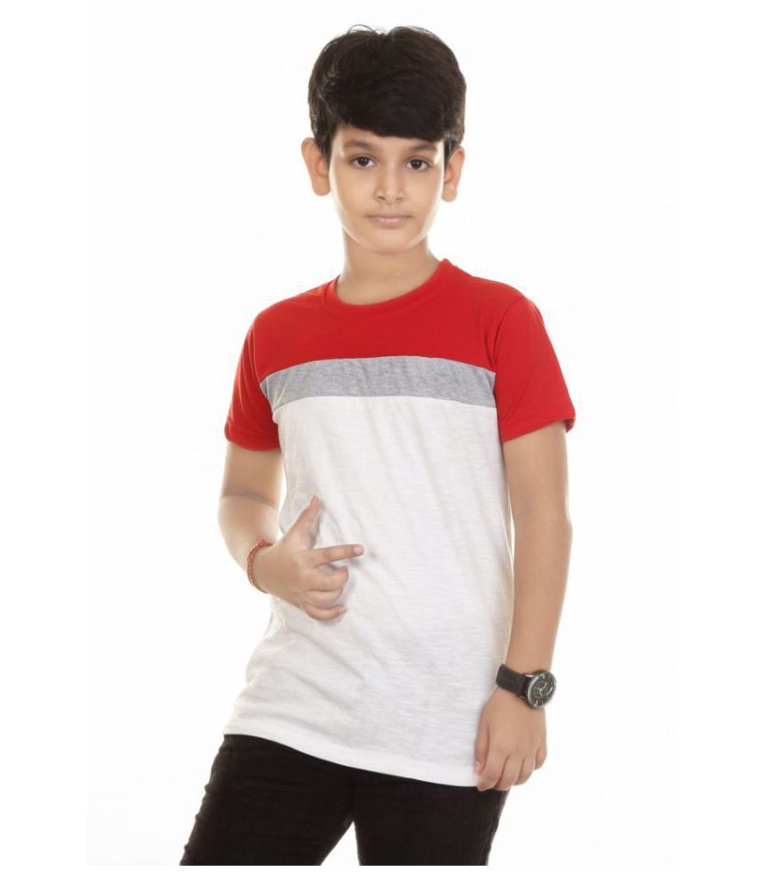     			Boys Colorblock Cotton Blend T Shirt