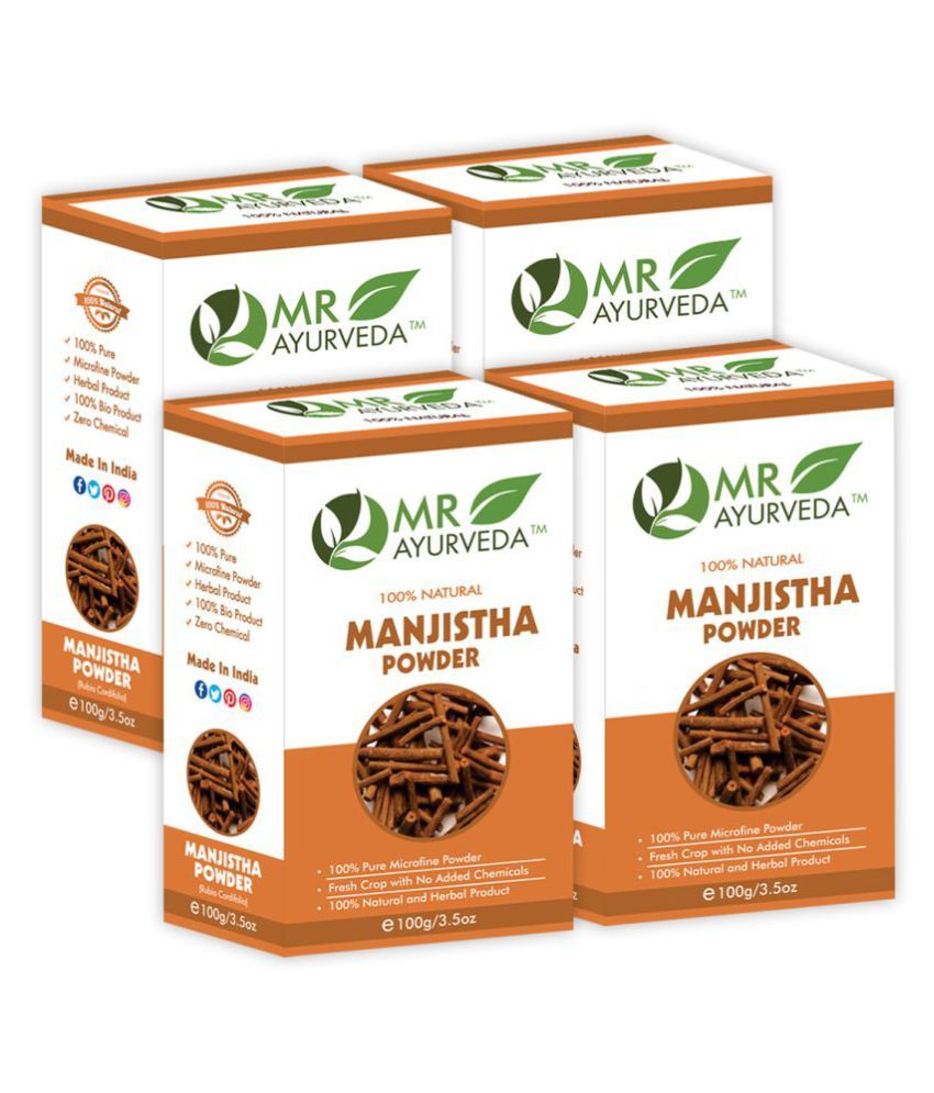     			MR Ayurveda 100% Organic Manjistha Powder Face Pack Masks 400 gm Pack of 4