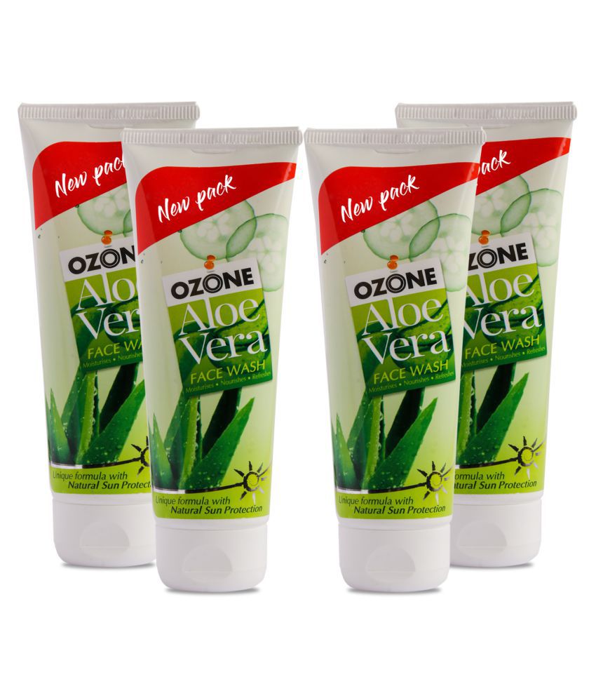     			Ozone Aloe Vera Face Wash For Soft, Smooth, Refreshed & Glowing Skin, 100ml Each (Pack of 4)