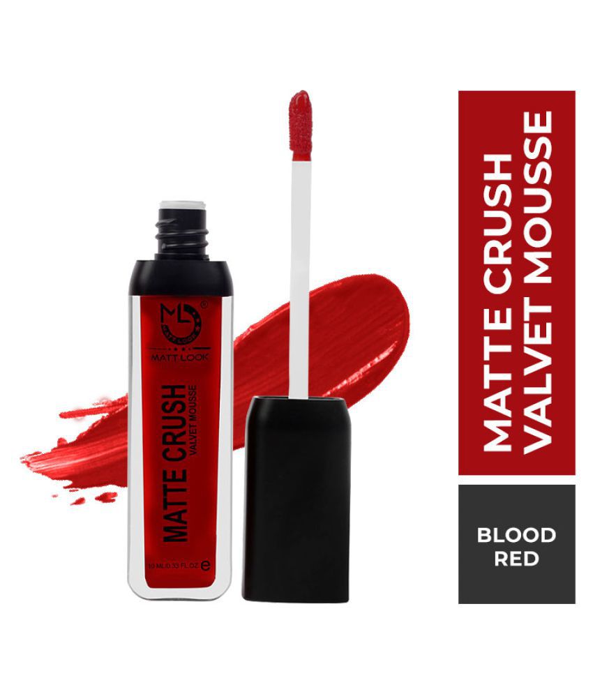     			Mattlook Matte Crush Velvet Mousse Lipstick, Blood Red (10ml)